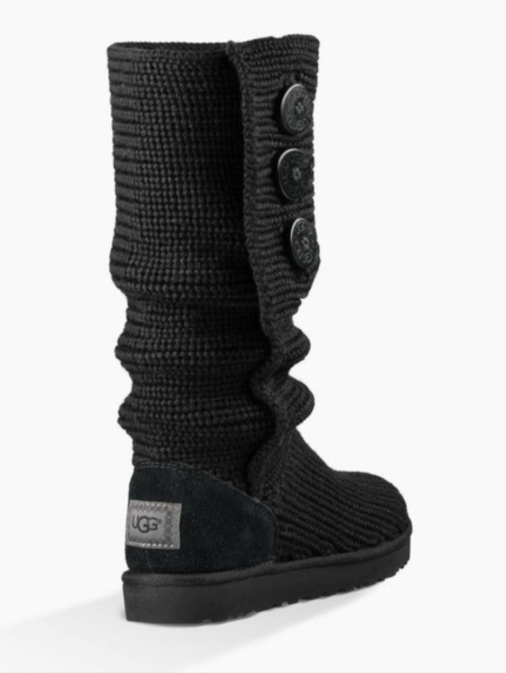NWOB Women's UGG Australia Black Classic Cardy Knit Tall Boots, Size 10 - Picture 3 of 15